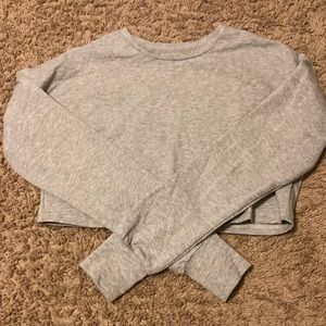cropped crew neck